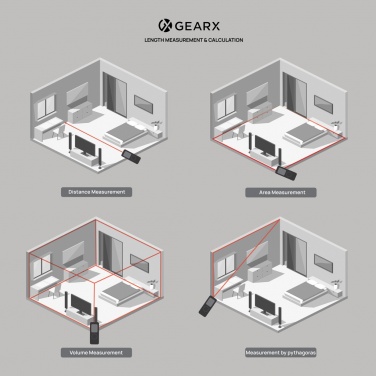 Логотрейд pекламные подарки картинка: Лазерный дальномер Gear X RCS из переработанного алюминия, 30 метров