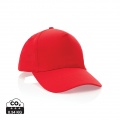 Кепка Impact 5 panel 190gr из переработанного хлопка с трассером AWARE™, красный