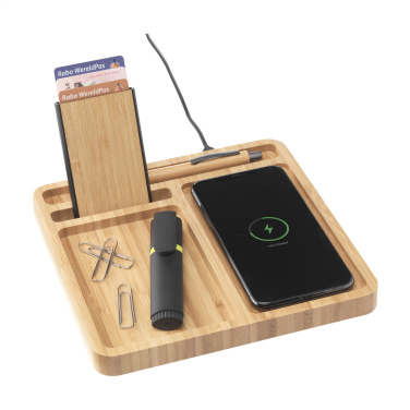 Лого трейд pекламные cувениры фото: Зарядное устройство Bamboo Organizer