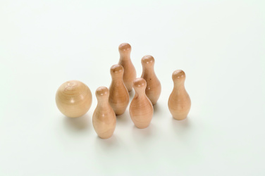 Логотрейд pекламные cувениры картинка: Mini pine wood bowling set