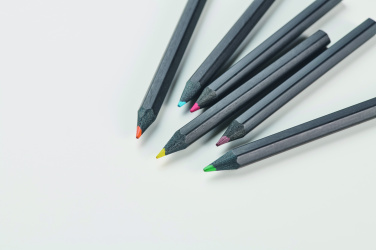 Логотрейд бизнес-подарки картинка: 6 black colouring pencils