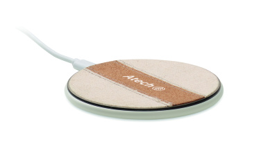Лого трейд pекламные подарки фото: Cork wireless charger 15W