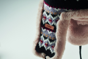 Логотрейд pекламные cувениры картинка: Knitted beanie with ear flap
