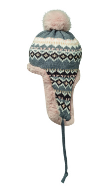 Логотрейд pекламные cувениры картинка: Knitted beanie with ear flap