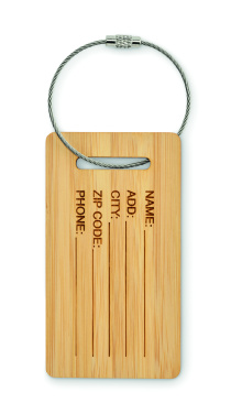 Логотрейд pекламные продукты картинка: Bamboo luggage tag
