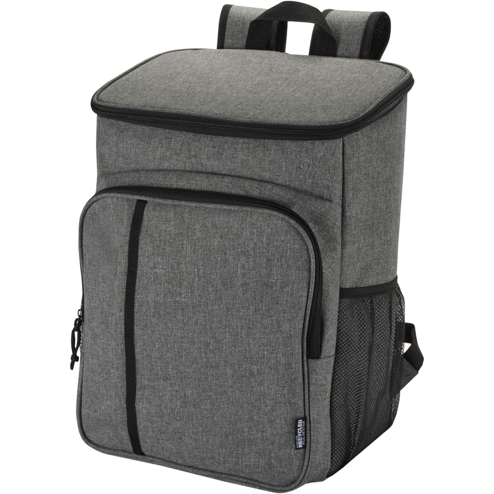 Лого трейд pекламные cувениры фото: Рюкзак-холодильник для пикника Tundra с набором столовых приборов, изготовленный из переработанных материалов согласно стандарту GRS, объемом 20 л