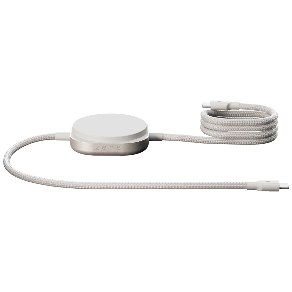 Логотрейд бизнес-подарки картинка: Зарядный кабель 2-в-1 Zens Pro 2 USB-C мощностью 240 Вт