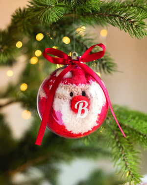 Лого трейд pекламные подарки фото: Santa socks in bauble ornament