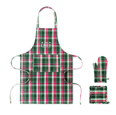 Лого трейд pекламные cувениры фото: Chequered cotton kitchen set