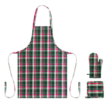 Логотрейд pекламные cувениры картинка: Chequered cotton kitchen set