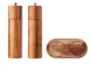 Логотрейд pекламные подарки картинка: Acacia salt & pepper grinders