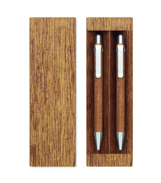 Лого трейд pекламные подарки фото: Acacia wood pen and pencil set