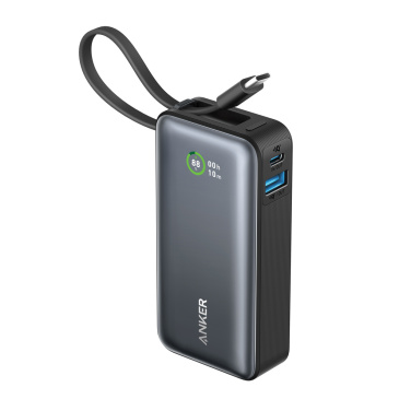 Лого трейд pекламные продукты фото: Внешний аккумулятор Anker Nano Power Bank 30 Вт, встроенный кабель USB-C.