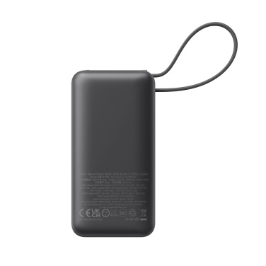 Логотрейд бизнес-подарки картинка: Внешний аккумулятор Anker Nano Power Bank 30 Вт, встроенный кабель USB-C.