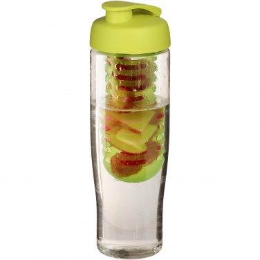 Logotrade kampanjprodukter bild: H2O Active® Tempo 700 ml sportflaska med uppfällbart lock och fruktbehållare