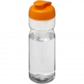 H2O Active® Base 650 ml sportflaska med uppfällbart lock, Transparent / Orange