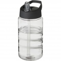 H2O Active® Bop 500 ml sportflaska med piplock, Transparent / Solid svart