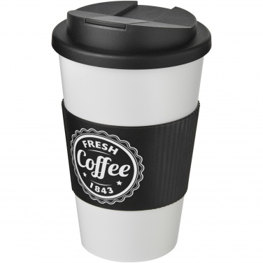 Logotrade profilprodukter bild: Americano® 350 ml mugg med grepp och spillsäkert lock