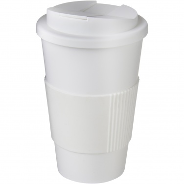 Logotrade profilprodukter bild: Americano® 350 ml mugg med grepp och spillsäkert lock