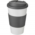 Americano® 350 ml mugg med grepp och spillsäkert lock, Vit/grå