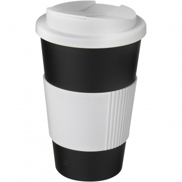 Logotrade presentreklam bild: Americano® 350 ml mugg med grepp och spillsäkert lock