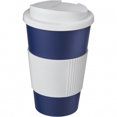 Logotrade reklamprodukter bild: Americano® 350 ml mugg med grepp och spillsäkert lock