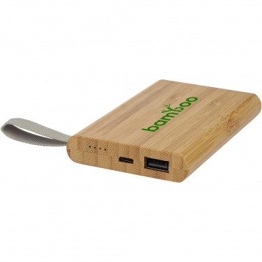 Logotrade reklamprodukter bild: Tulda 5000 mAh powerbank bambu