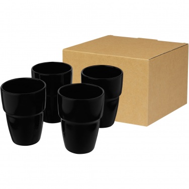 Logotrade kampanjprodukter bild: Staki 4-delars 280 ml staplingsbar mugg i presentförpackning