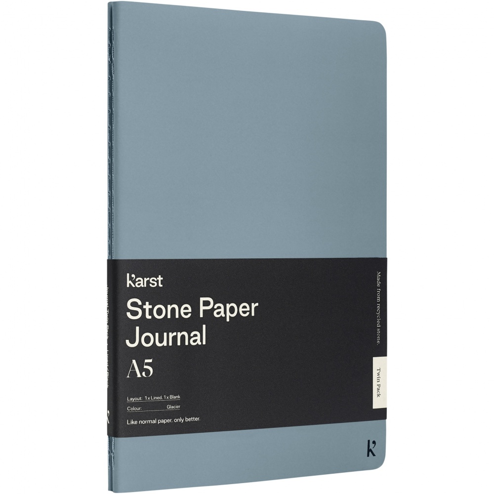 Logotrade profilprodukter bild: Karst® A5 stenpappersjournal, tvåpack