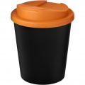 Americano® Espresso Eco 250 ml återvunnen termomugg med spillsäkert lock, Solid svart/orange