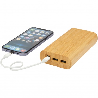 Logotrade profilprodukter bild: Tulda 20,000 mAh powerbank i bambu