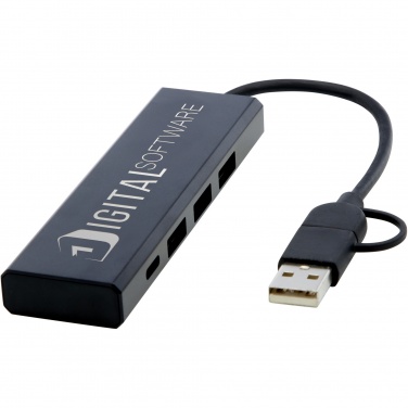 Logotrade profilprodukter bild: Rise USB 2.0-hubb av RCS-återvunnen aluminium