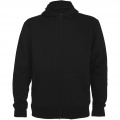 Montblanc unisex hoodie med hellång dragkedja, Helt svart