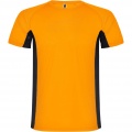 Shanghai kortärmad sport-T-shirt för barn, Fluor Orange / Solid svart