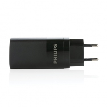 Logotrade reklamprodukter bild: Philips 65W ultrasnabb PD 3-port USB-väggadapter