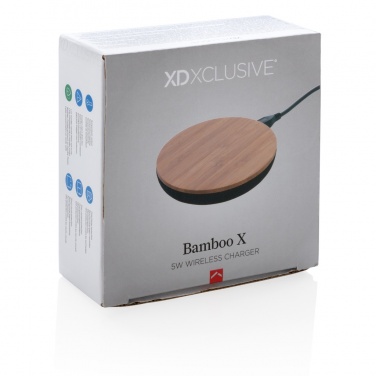 Logotrade kampanjprodukter bild: Bamboo X 5W trådlös laddare