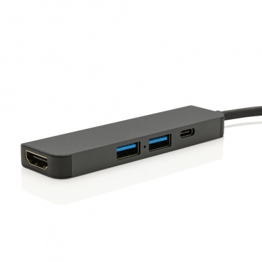 Logotrade presentreklam bild: Terra hub med HDMI input i RCS återvunnen aluminium