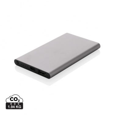 Logotrade presentreklam bild: 4.000mAh powerbank, type C, RCS återvunnen plast/aluminium