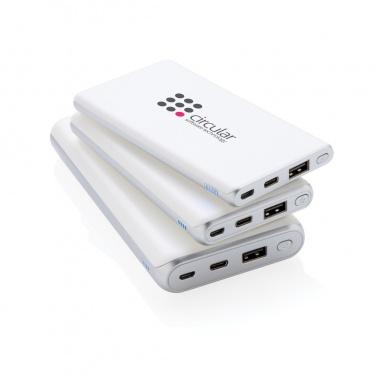 Logotrade profilprodukter bild: Ultrasnabb 10.000 mAh powerbank med PD