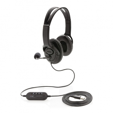 Logotrade profilprodukter bild: Over-ear headset med kabel