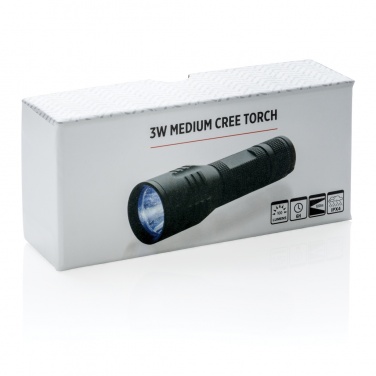 Logotrade profilprodukter bild: 3W medium CREE-ficklampa