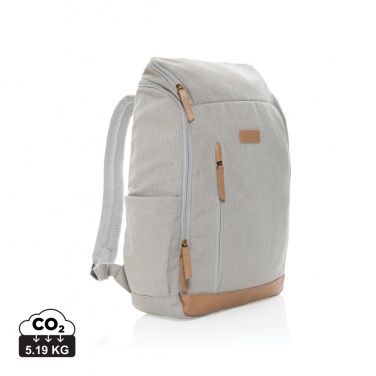 Logotrade profilreklam bild: Impact AWARE™ 15" laptopryggsäck i 16 oz. återvunnen canvas