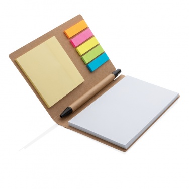 Logotrade kampanjprodukter bild: Kraftpapper sticky notes A6 med penna