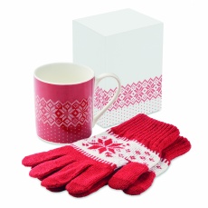 Julpresentset mugg/vante