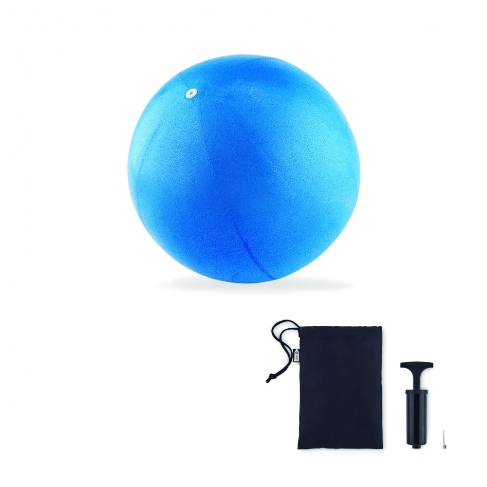 Logotrade reklamprodukter bild: Liten pilatesboll med pump