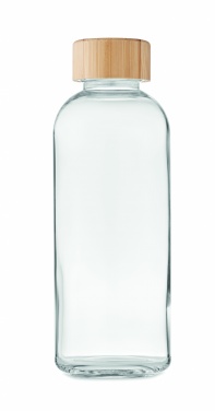 Logotrade kampanjprodukter bild: Glasflaska med bambulock 650ml