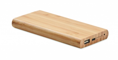 Logotrade profilreklam bild: 6000 mAh Powerbank i bambu