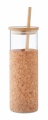 Glasmugg med fodral 450 ml, Beige