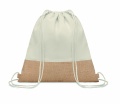 Twill/ bomullbag med en jutadet, Beige