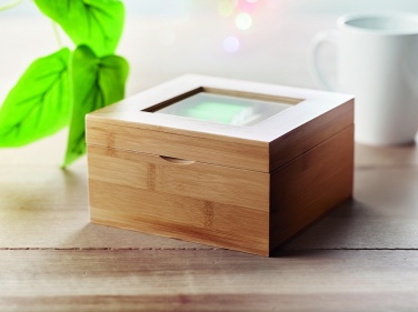 Logotrade presentreklam bild: Teabox i bambu